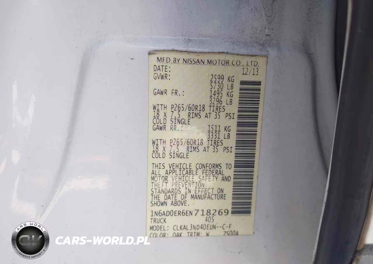 2014 Nissan Frontier Sl VIN:1N6AD0ER6EN718269 - 9