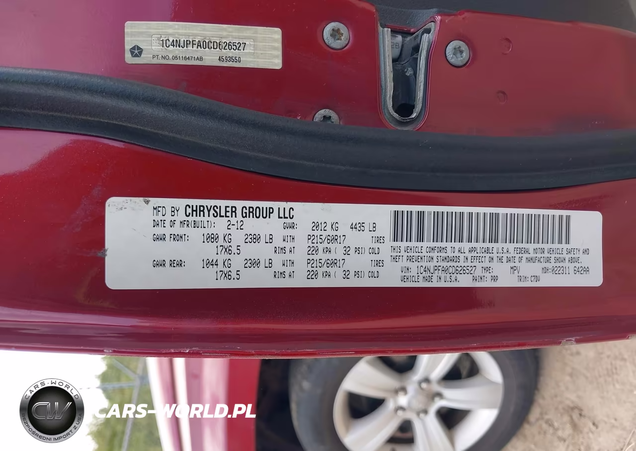 2012 Jeep Patriot Latitude VIN:1C4NJPFA0CD626527 - 9