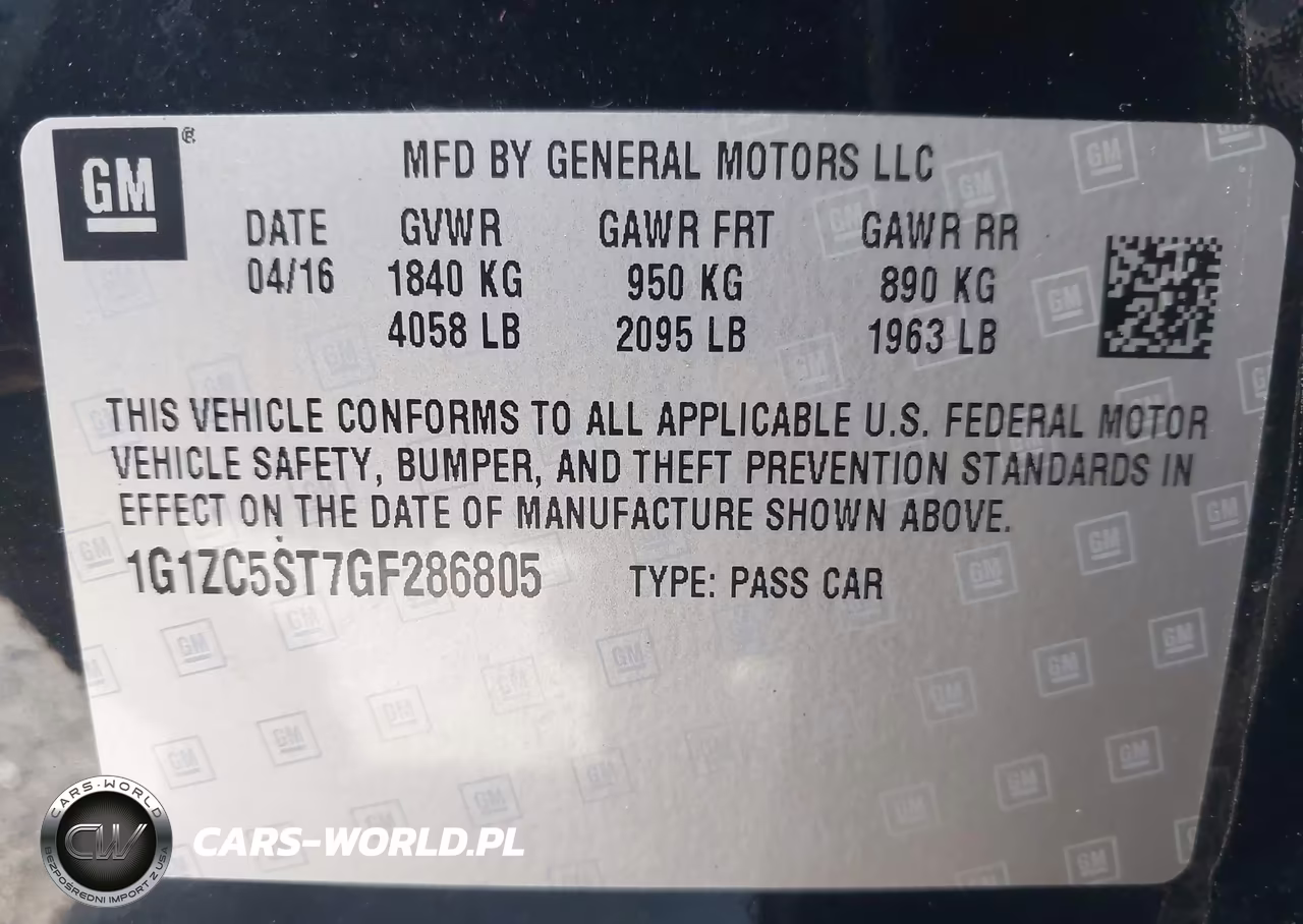 2016 Chevrolet Malibu 1Fl VIN:1G1ZC5ST7GF286805 - 9