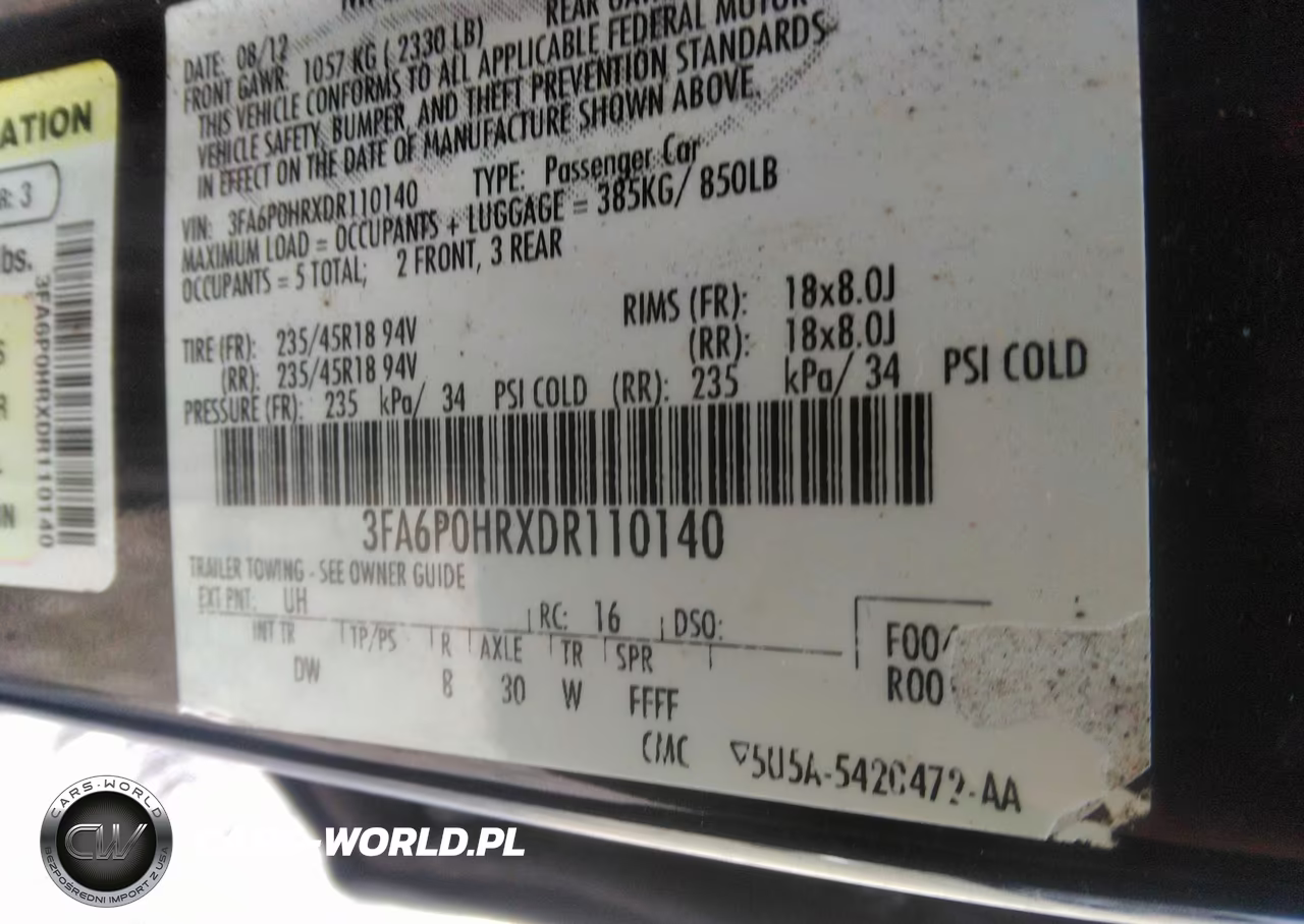 2013 Ford Fusion Se VIN:3FA6P0HRXDR110140 - 9