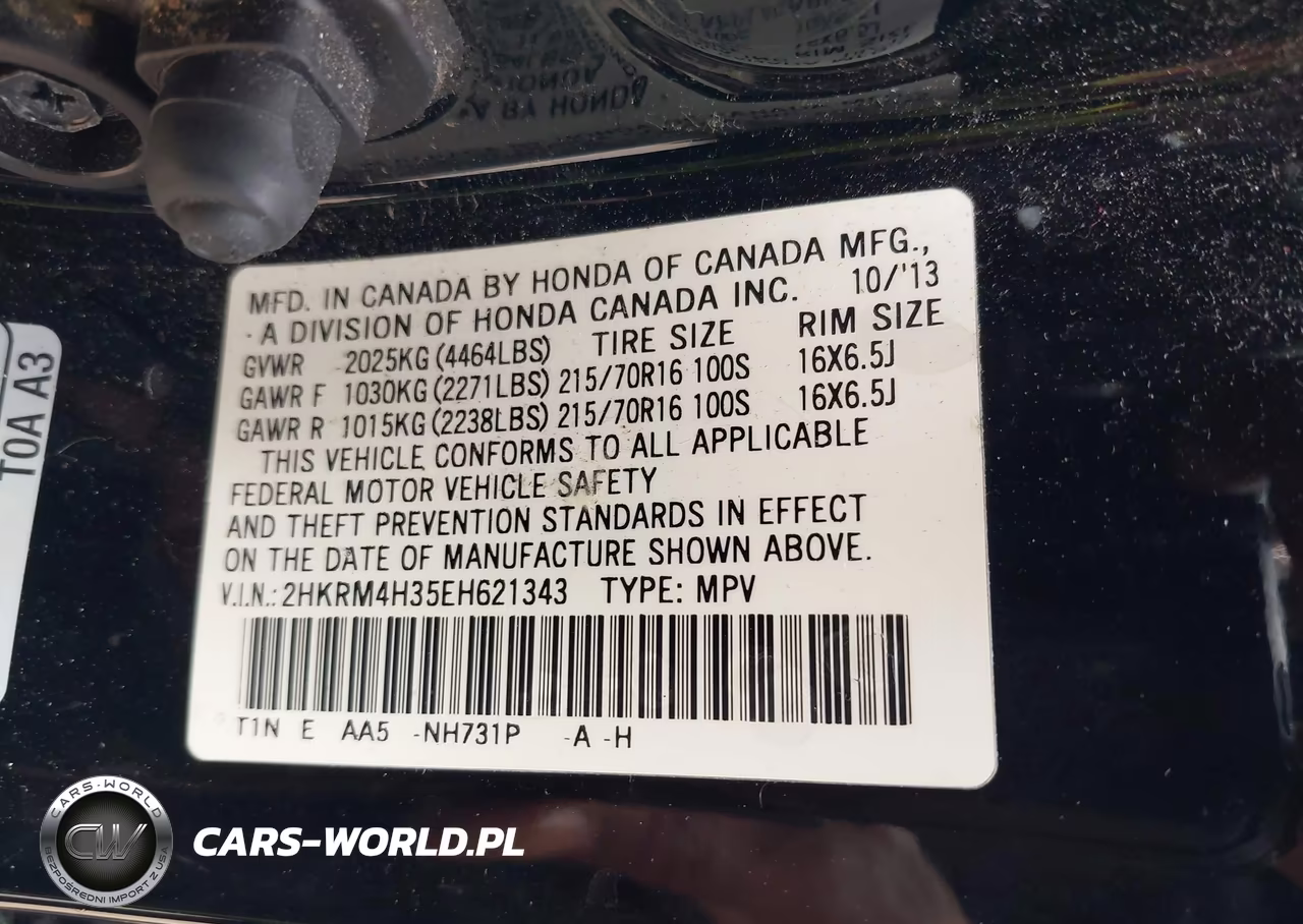 2014 Honda Cr-V Lx VIN:2HKRM4H35EH621343 - 9