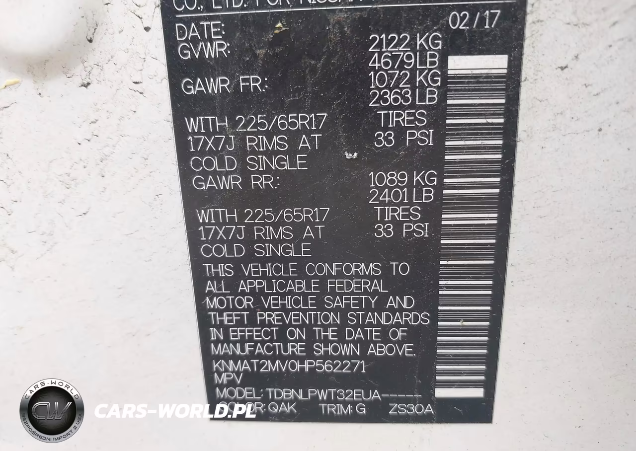 2017 Nissan Rogue S VIN:KNMAT2MV0HP562271 - 9