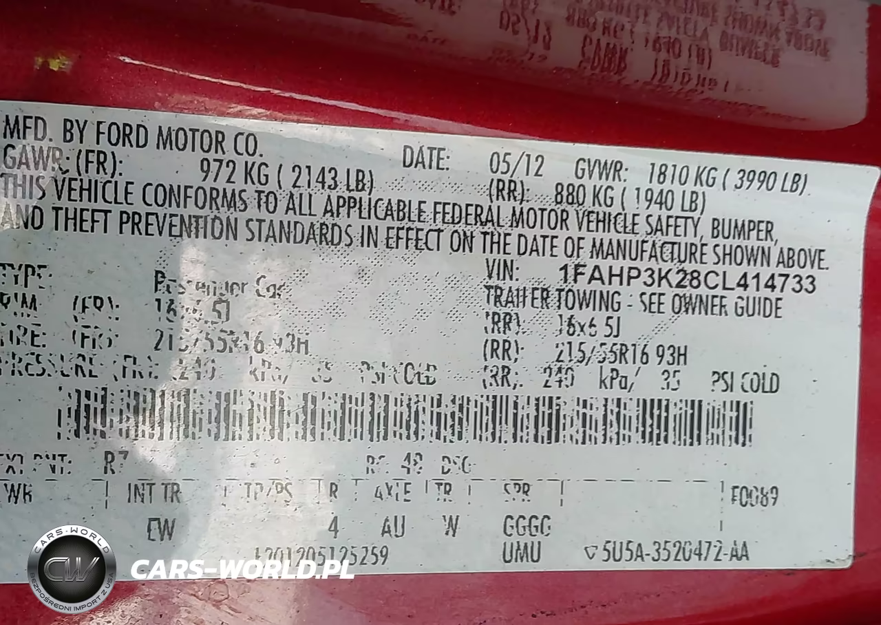 2012 Ford Focus Se VIN:1FAHP3K28CL414733 - 9