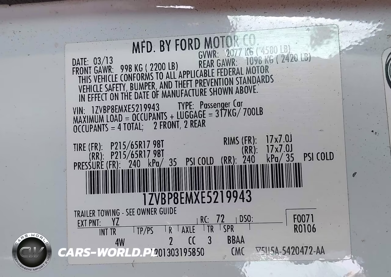 2014 Ford Mustang V6 Premium VIN:1ZVBP8EMXE5219943 - 9