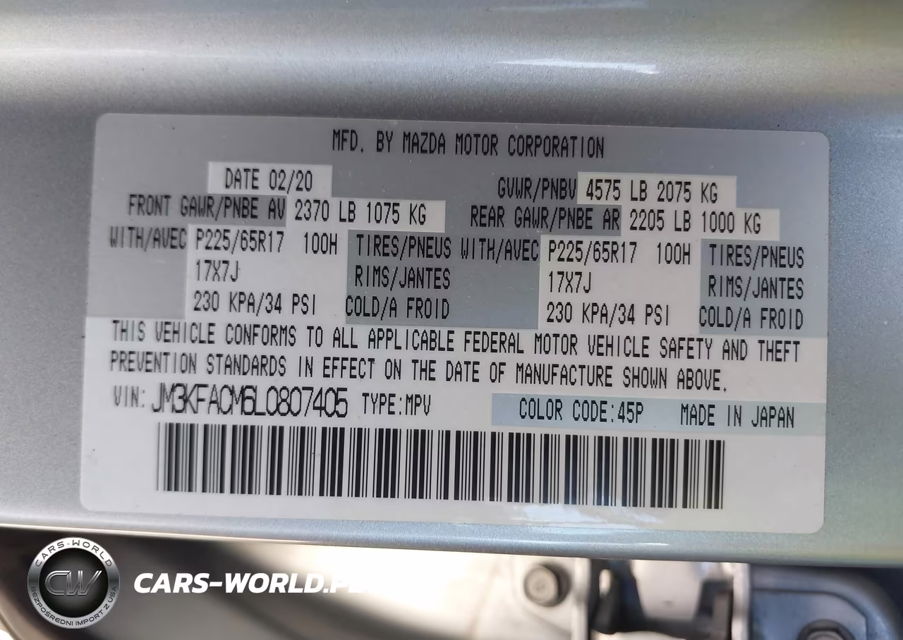 2020 Mazda Cx-5 Touring VIN:JM3KFACM6L0807405 - 9