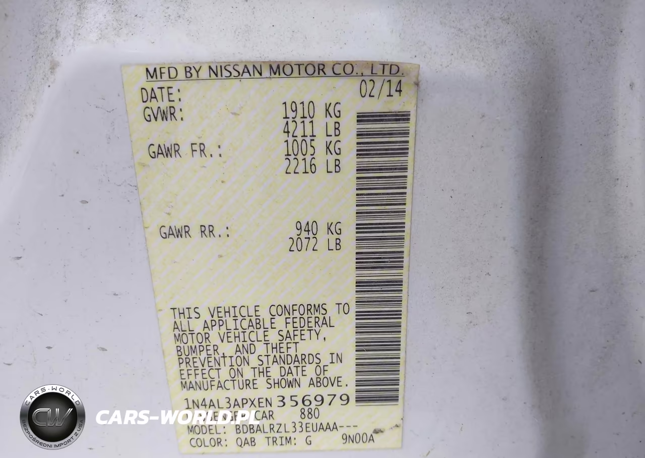 2014 Nissan Altima 2.5 S VIN:1N4AL3APXEN356979 - 9