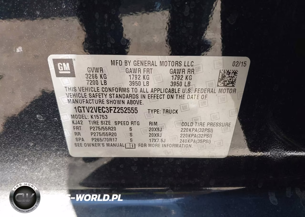 2015 GMC Sierra 1500 Slt VIN:1GTV2VEC3FZ252555 - 9