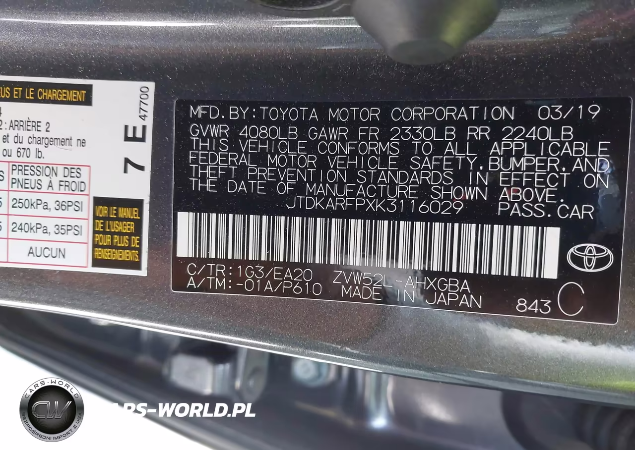 2019 Toyota Prius Prime Premium VIN:JTDKARFPXK3116029 - 9