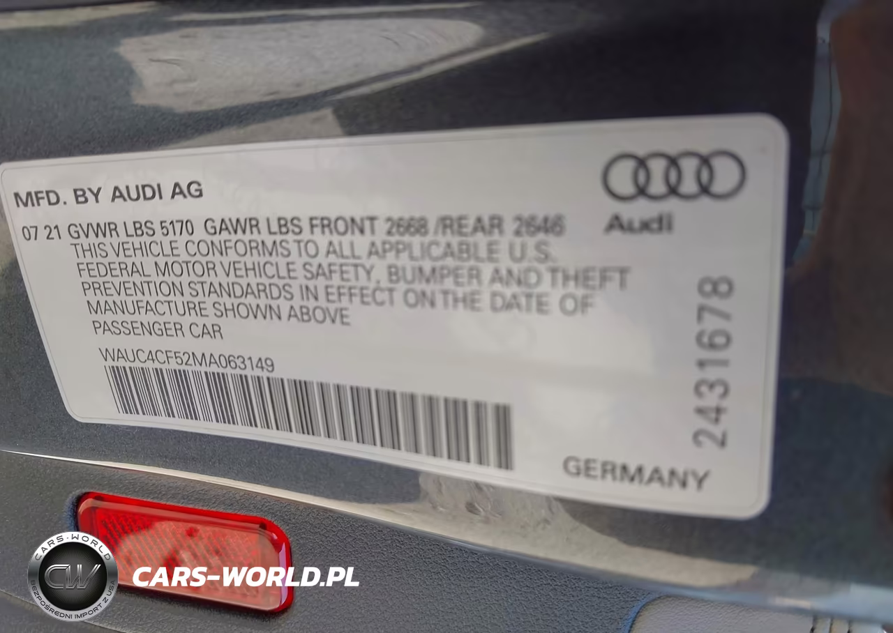 2021 Audi S5 Sportback Premium Plus Tfsi Quattro Tiptronic VIN:WAUC4CF52MA063149 - 9