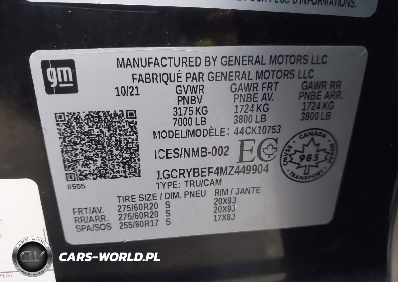 2021 Chevrolet Silverado 1500 4Wd Double Cab Standard Bed Custom VIN:1GCRYBEF4MZ449904 - 9