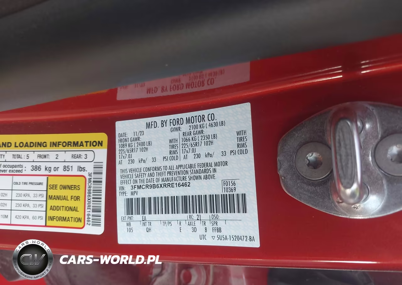 2024 Ford Bronco Sport Big Bend VIN:3FMCR9B6XRRE16462 - 9
