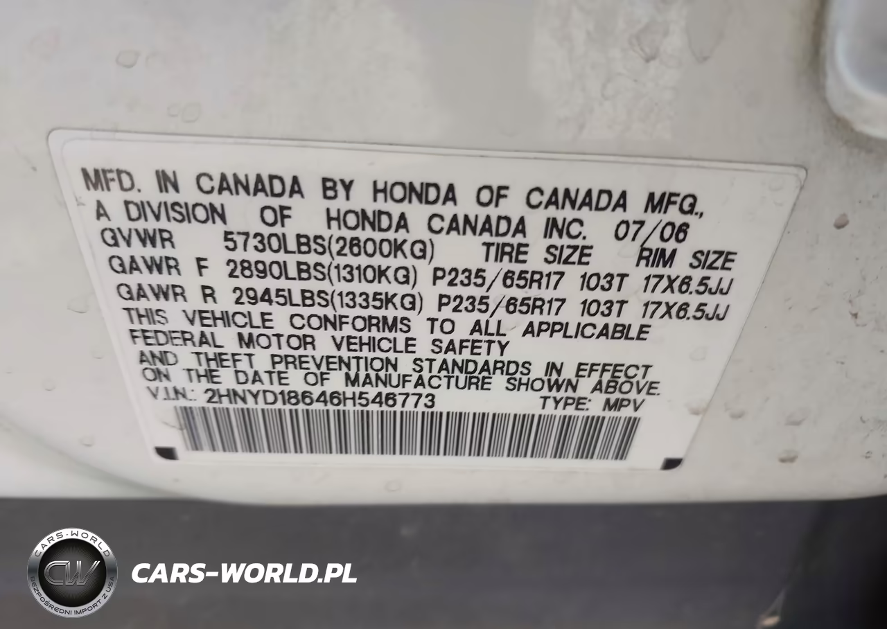 2006 Acura Mdx VIN:2HNYD18646H546773 - 9