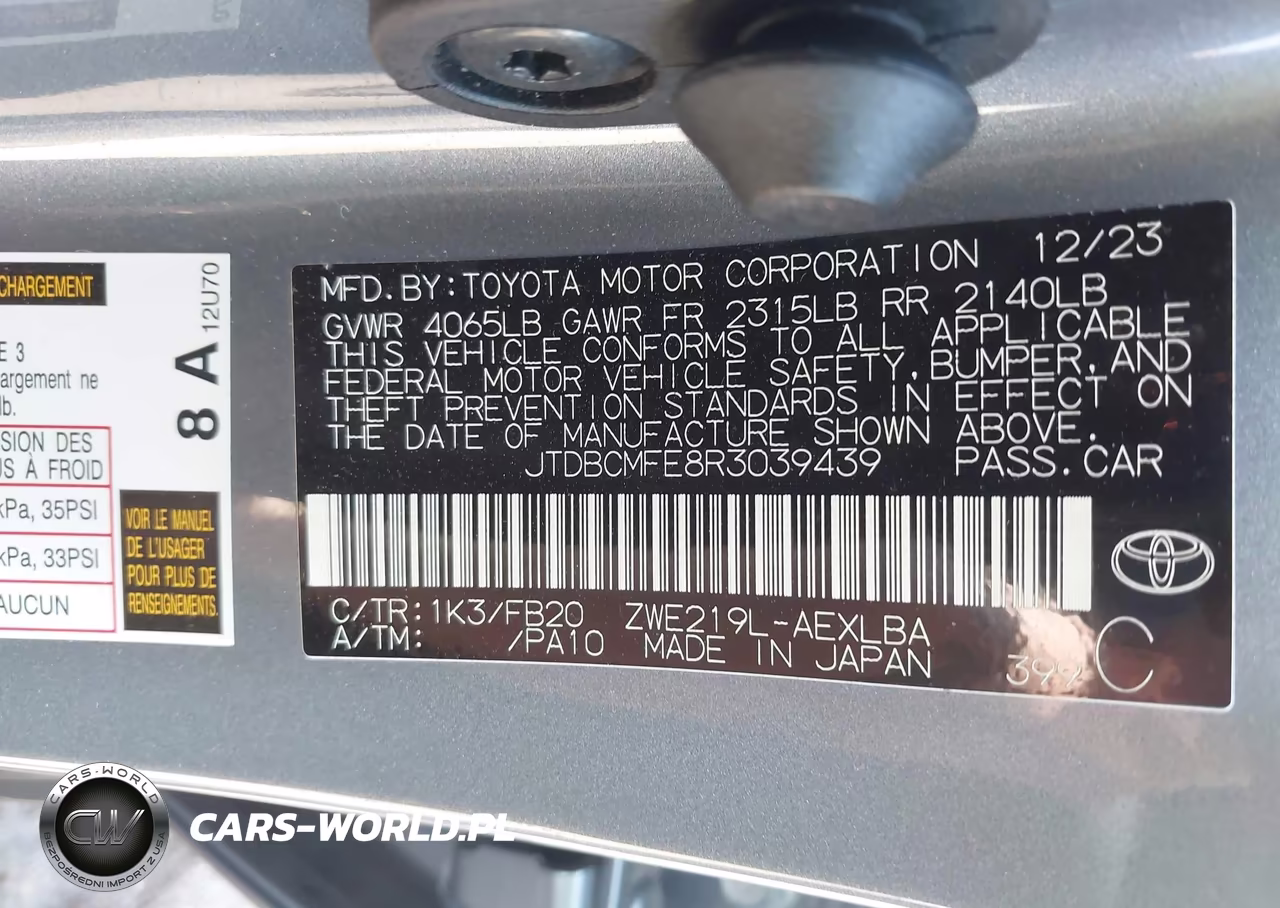2024 Toyota Corolla Hybrid Le VIN:JTDBCMFE8R3039439 - 9