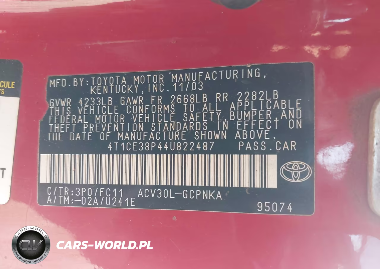 2004 Toyota Camry Solara Se Sport VIN:4T1CE38P44U822487 - 9