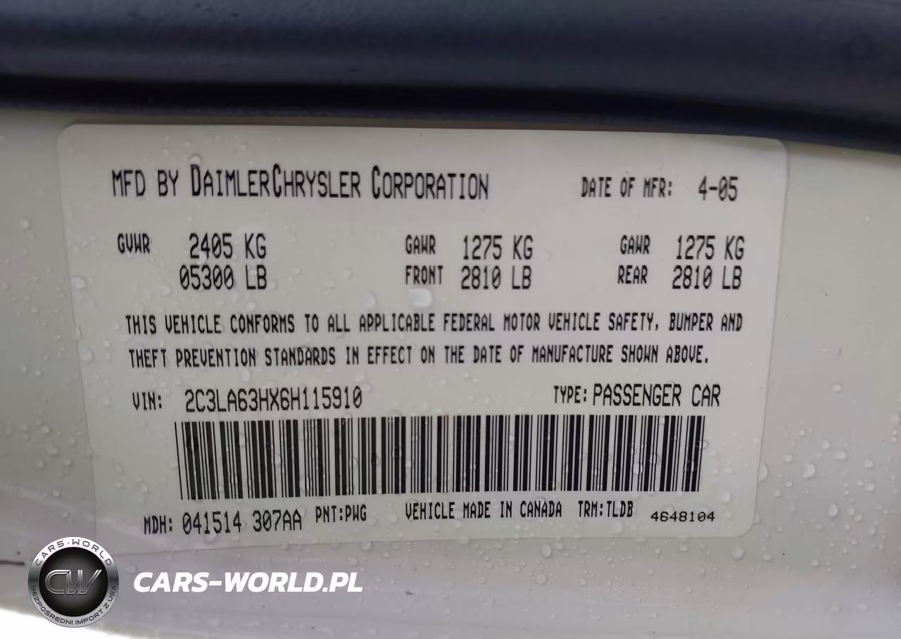 2006 Chrysler 300C VIN:2C3LA63HX6H115910 - 9