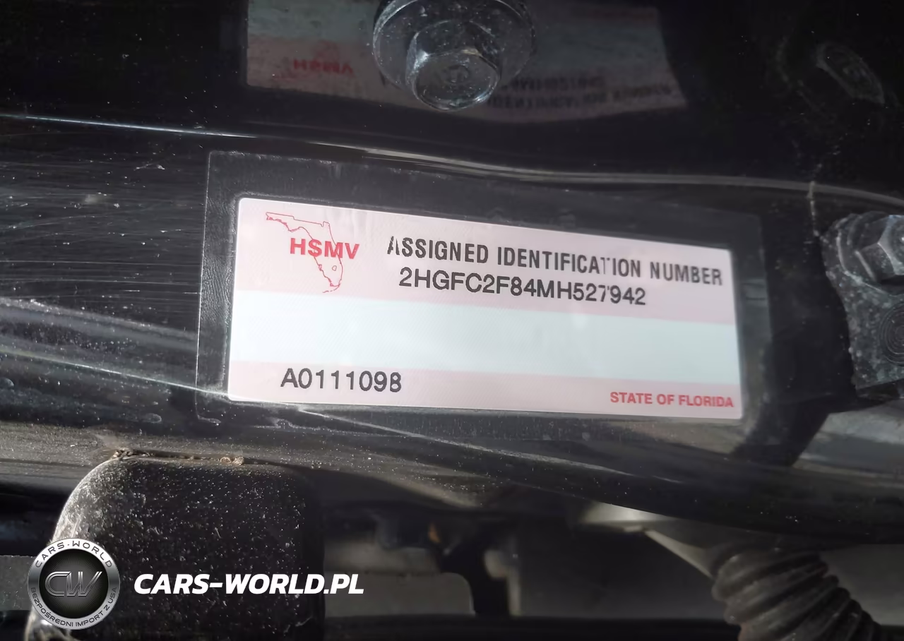 2021 HONDA CIVIC SEDAN SPORT VIN:2HGFC2F84MH527942 - 9