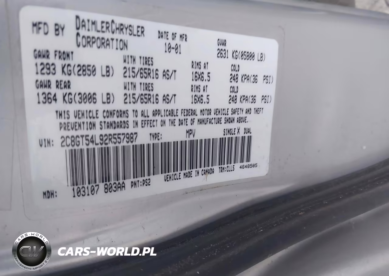 2002 Chrysler Town & Country Lxi VIN:2C8GT54L92R557987 - 9
