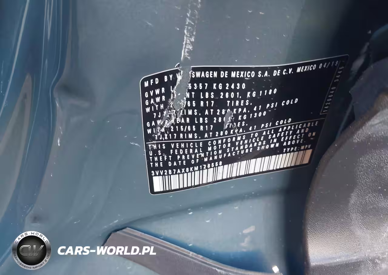 2019 Volkswagen Tiguan 2.0T Se-2.0T Sel-2.0T Sel R-Line-2.0T Sel R-Line Black VIN:3VV2B7AX8KM128558 - 9