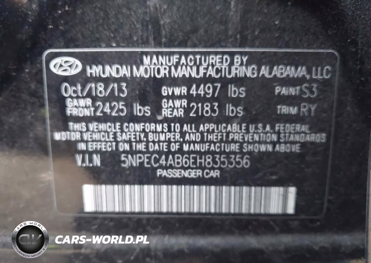2014 Hyundai Sonata Limited VIN:5NPEC4AB6EH835356 - 9