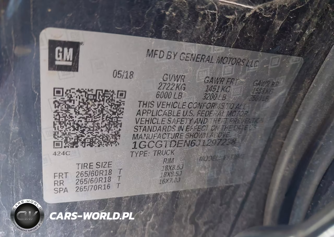 2018 Chevrolet Colorado Z71 VIN:1GCGTDEN6J1297238 - 9