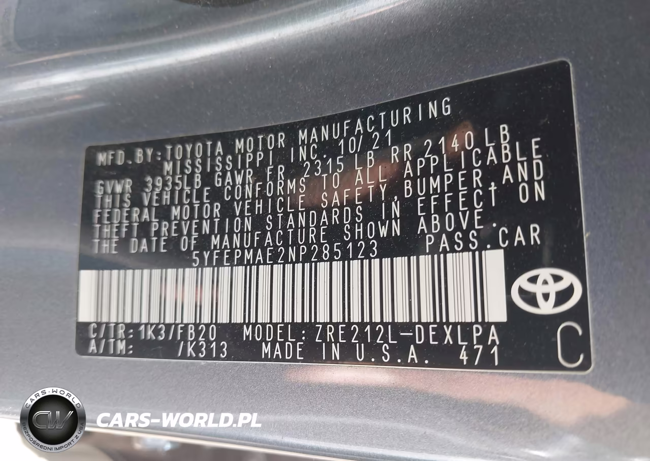 2022 Toyota Corolla Le VIN:5YFEPMAE2NP285123 - 9