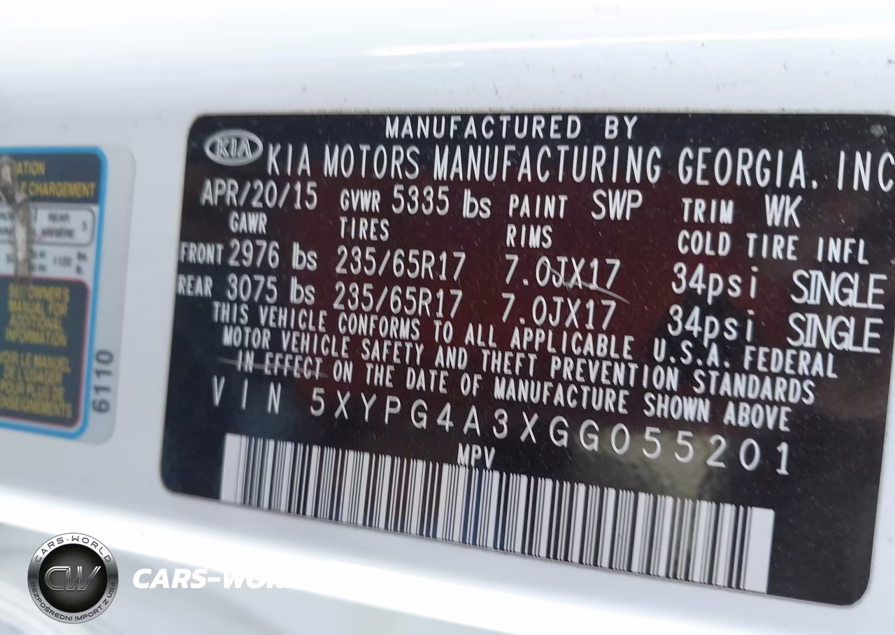 2016 Kia Sorento 2.4L Lx VIN:5XYPG4A3XGG055201 - 9