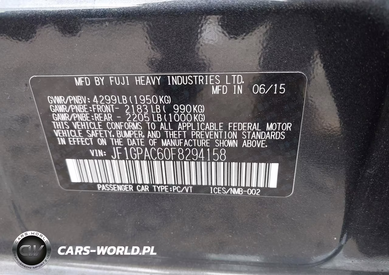 2015 Subaru Impreza 2.0I Premium VIN:JF1GPAC60F8294158 - 9