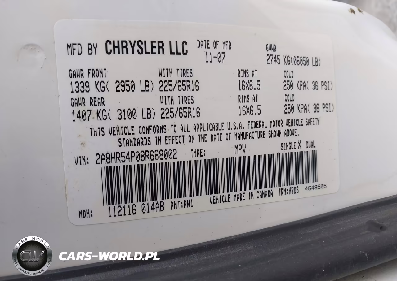 2008 Chrysler Town & Country Touring VIN:2A8HR54P08R668002 - 9