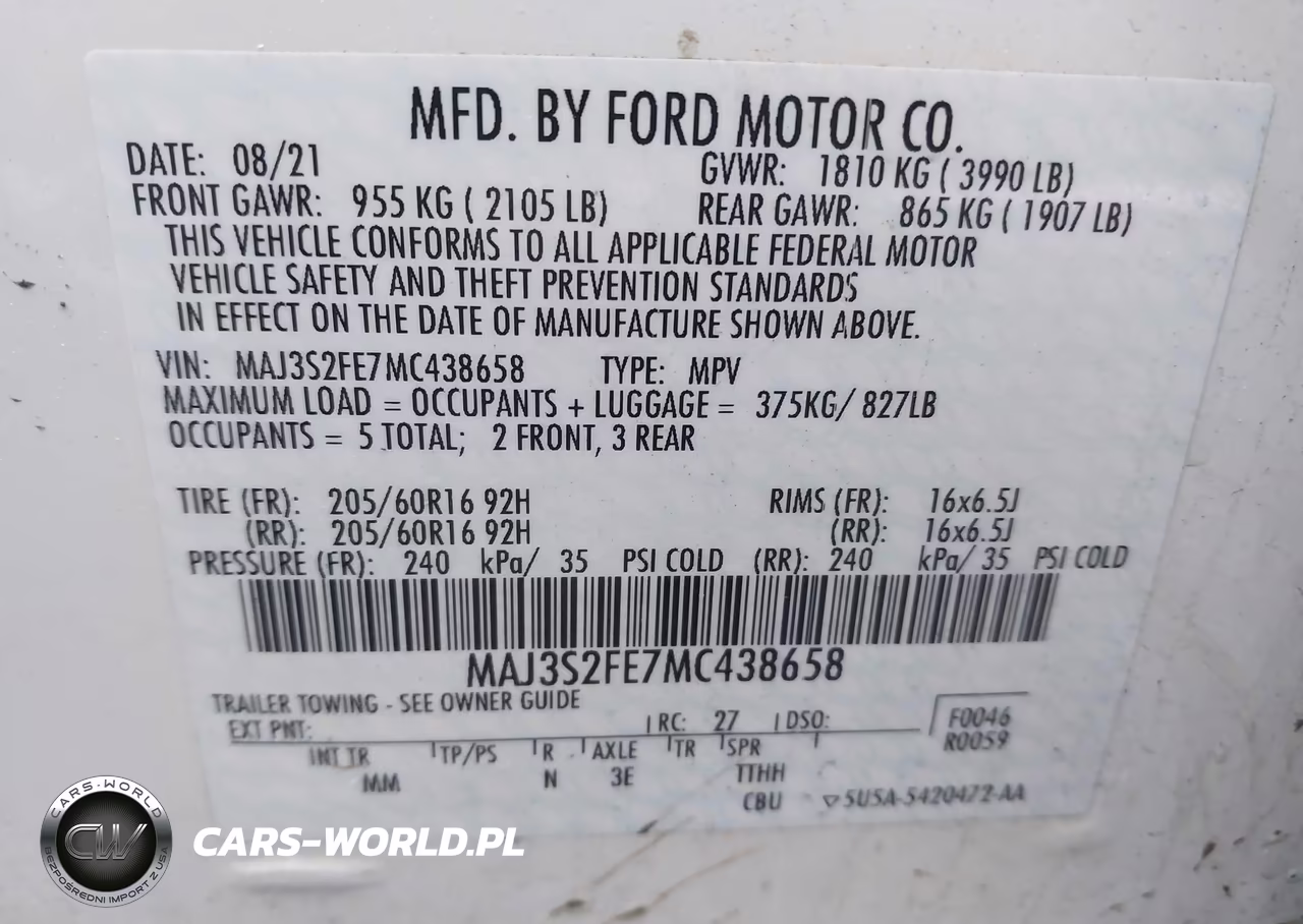 2021 Ford Ecosport S VIN:MAJ3S2FE7MC438658 - 9