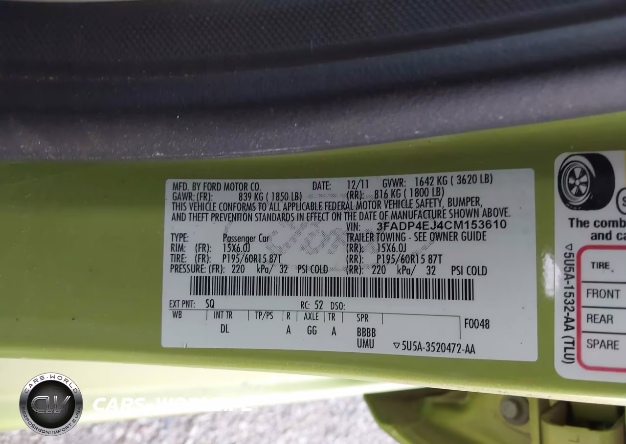 2012 Ford Fiesta Se VIN:3FADP4EJ4CM153610 - 9
