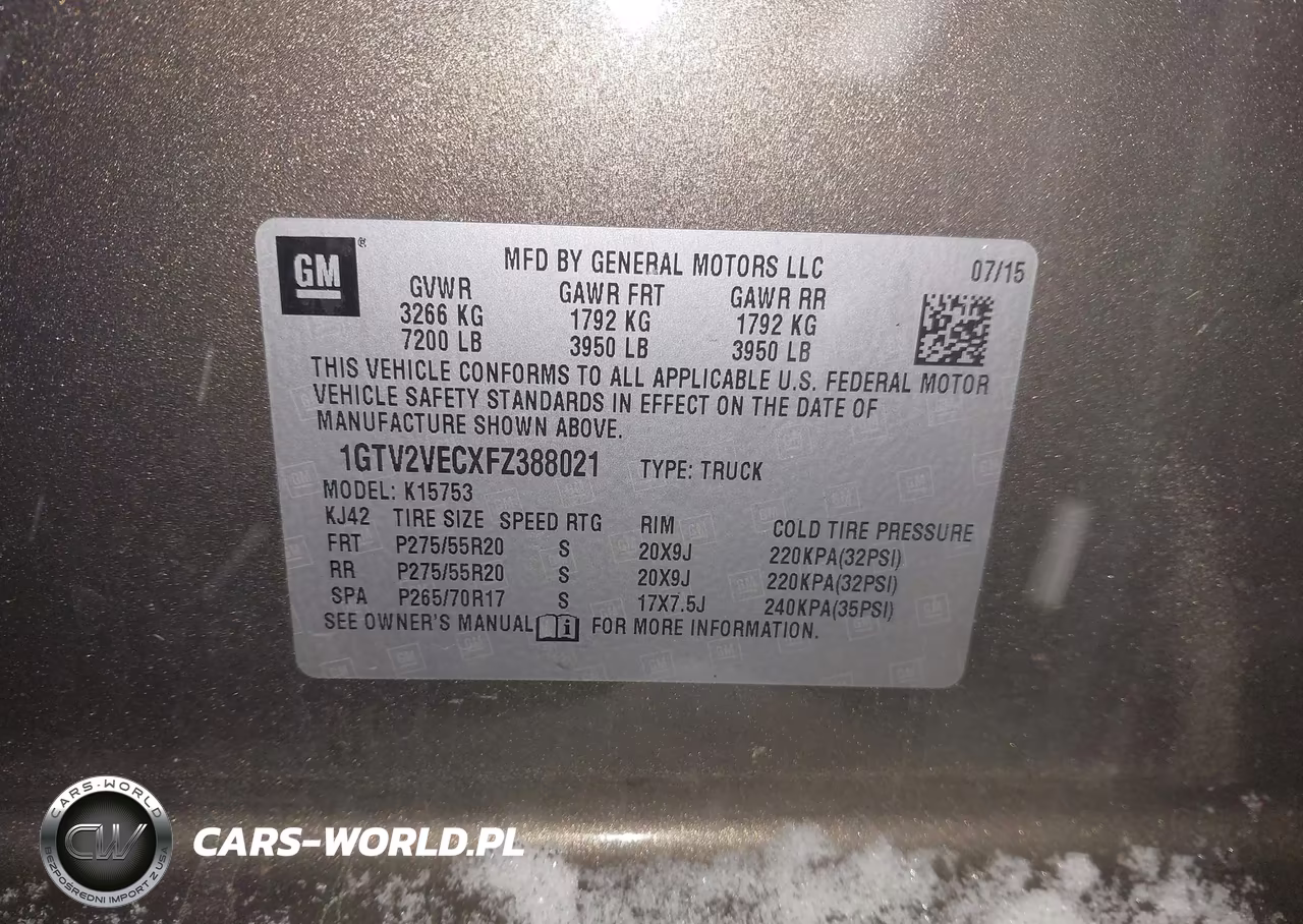 2015 GMC Sierra 1500 Slt VIN:1GTV2VECXFZ388021 - 9