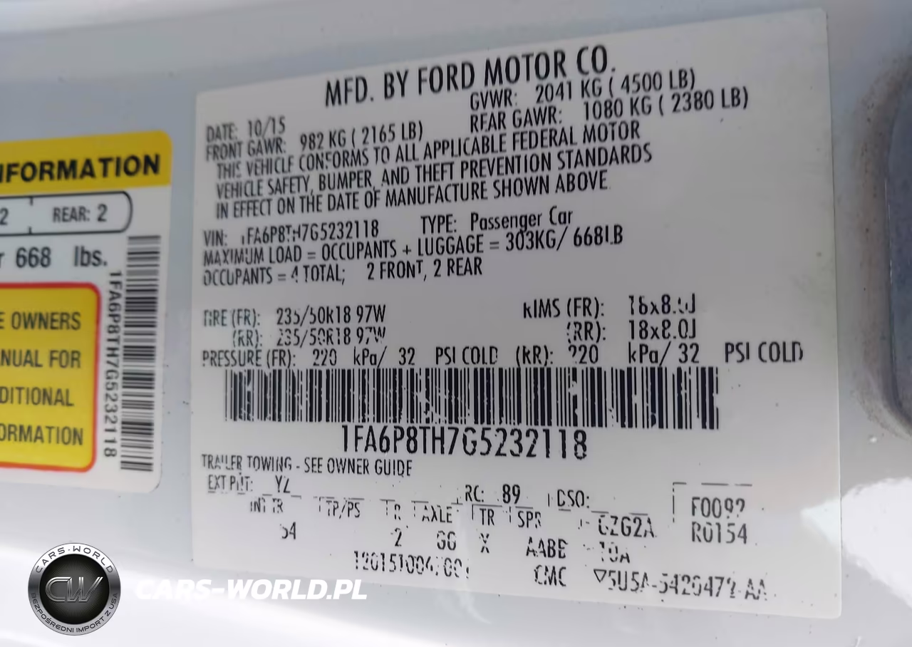 2016 Ford Mustang Ecoboost VIN:1FA6P8TH7G5232118 - 9