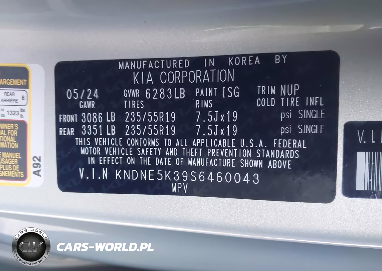 2025 Kia Carnival Mpv Sx VIN:KNDNE5K39S6460043 - 9