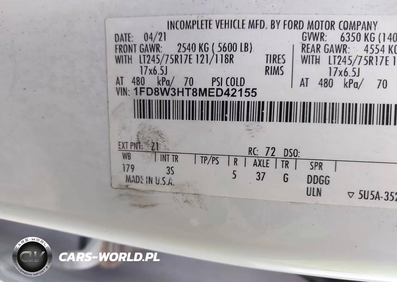 2021 Ford Super Duty F-350 Drw VIN:1FD8W3HT8MED42155 - 8