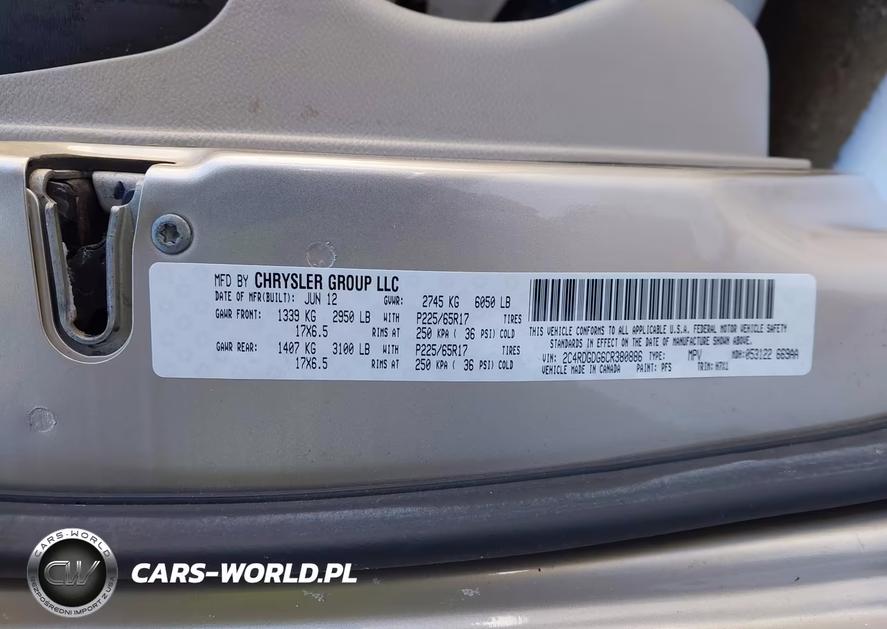 2012 Dodge Grand Caravan Crew VIN:2C4RDGDG6CR380886 - 9