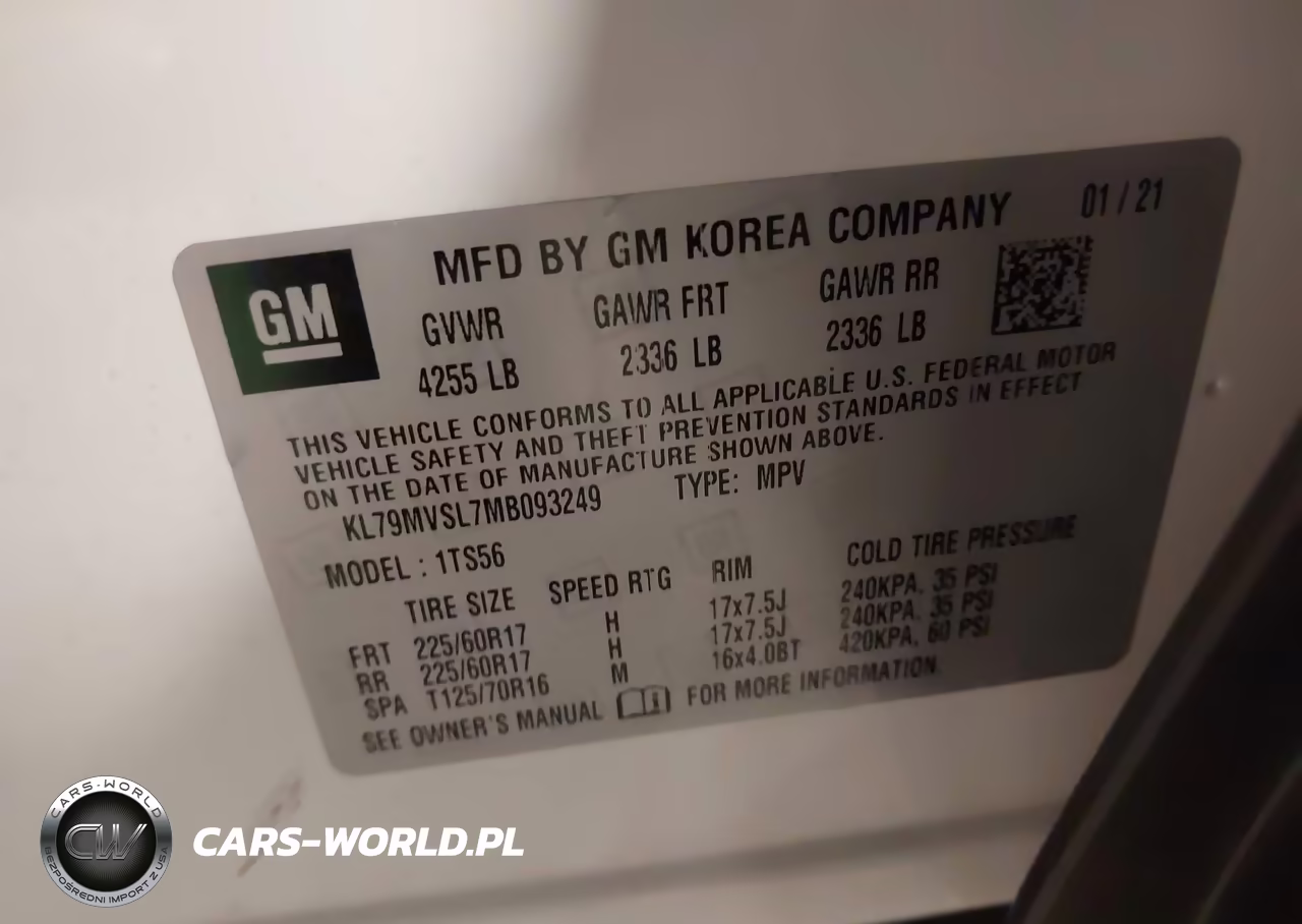 2021 Chevrolet Trailblazer Fwd Activ VIN:KL79MVSL7MB093249 - 9