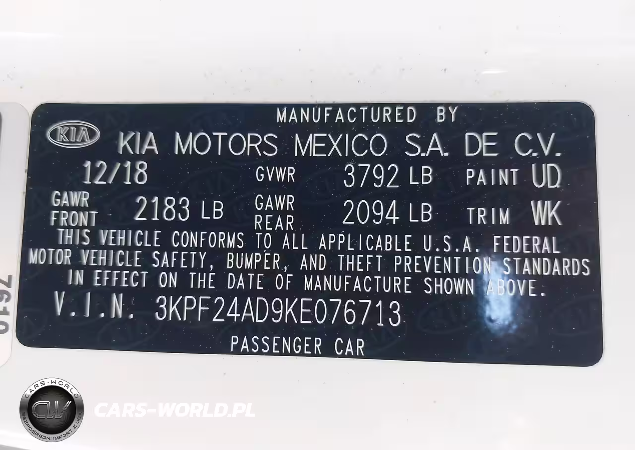 2019 Kia Forte Lxs VIN:3KPF24AD9KE076713 - 9