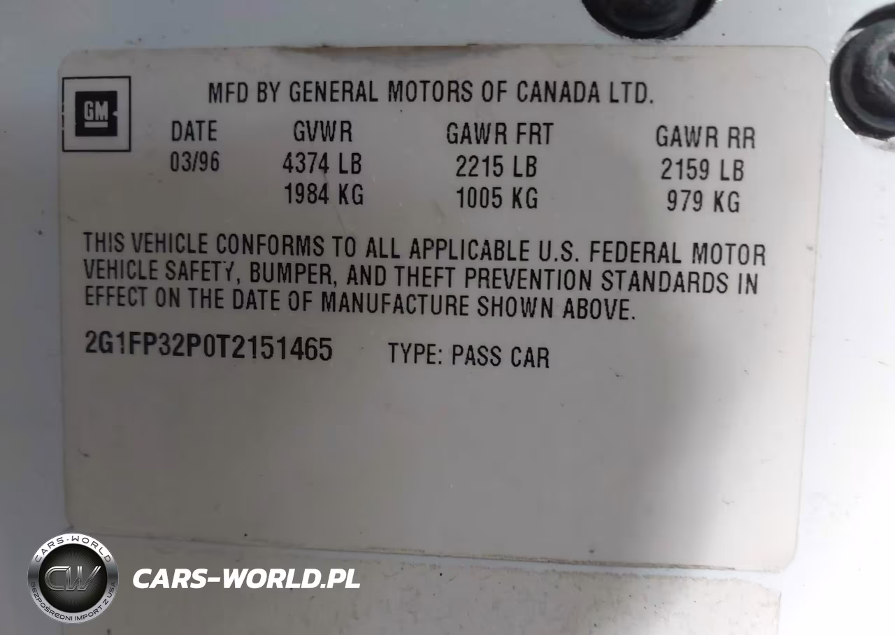 1996 Chevrolet Camaro Z28 VIN:2G1FP32P0T2151465 - 9