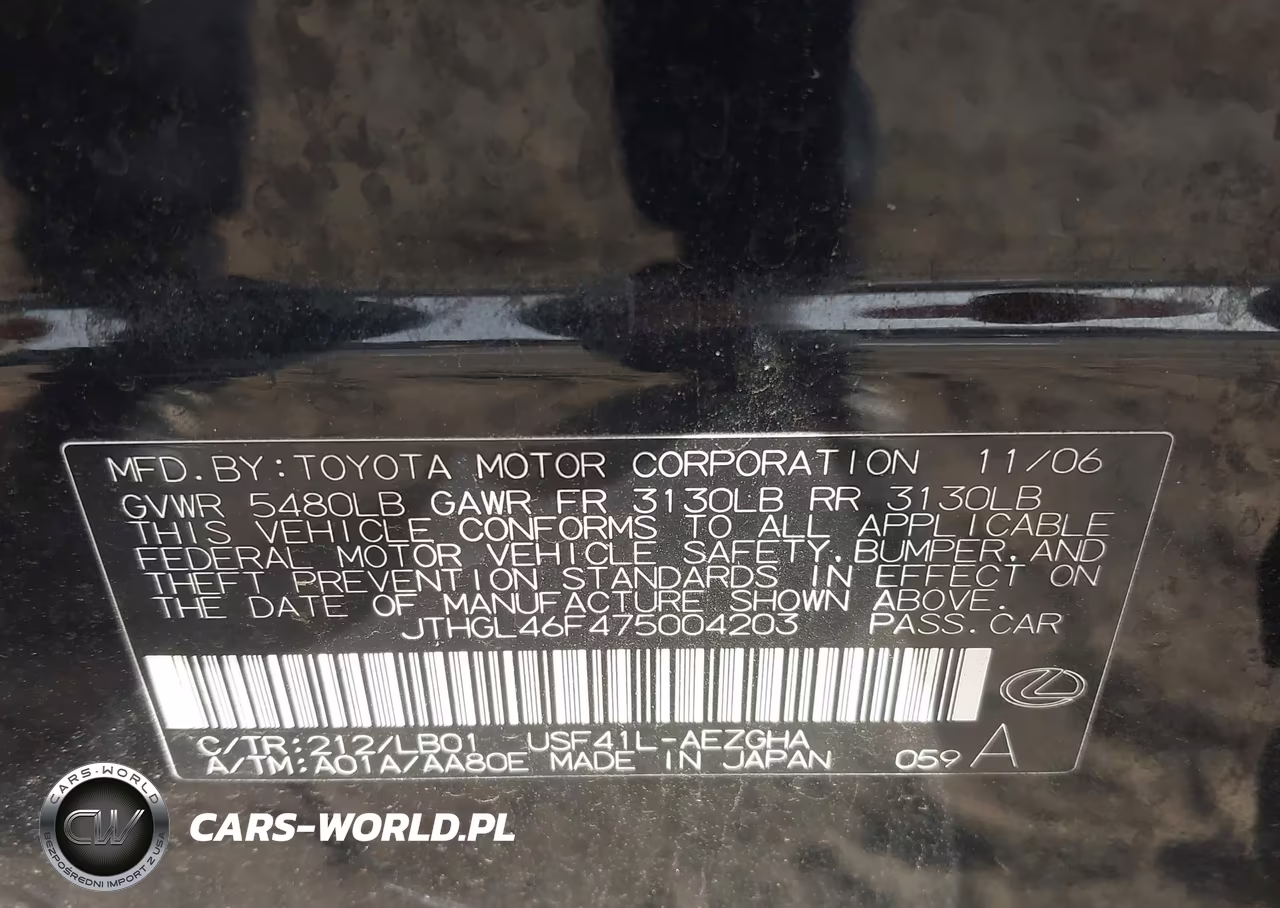 2007 Lexus Ls 460 L VIN:JTHGL46F475004203 - 9