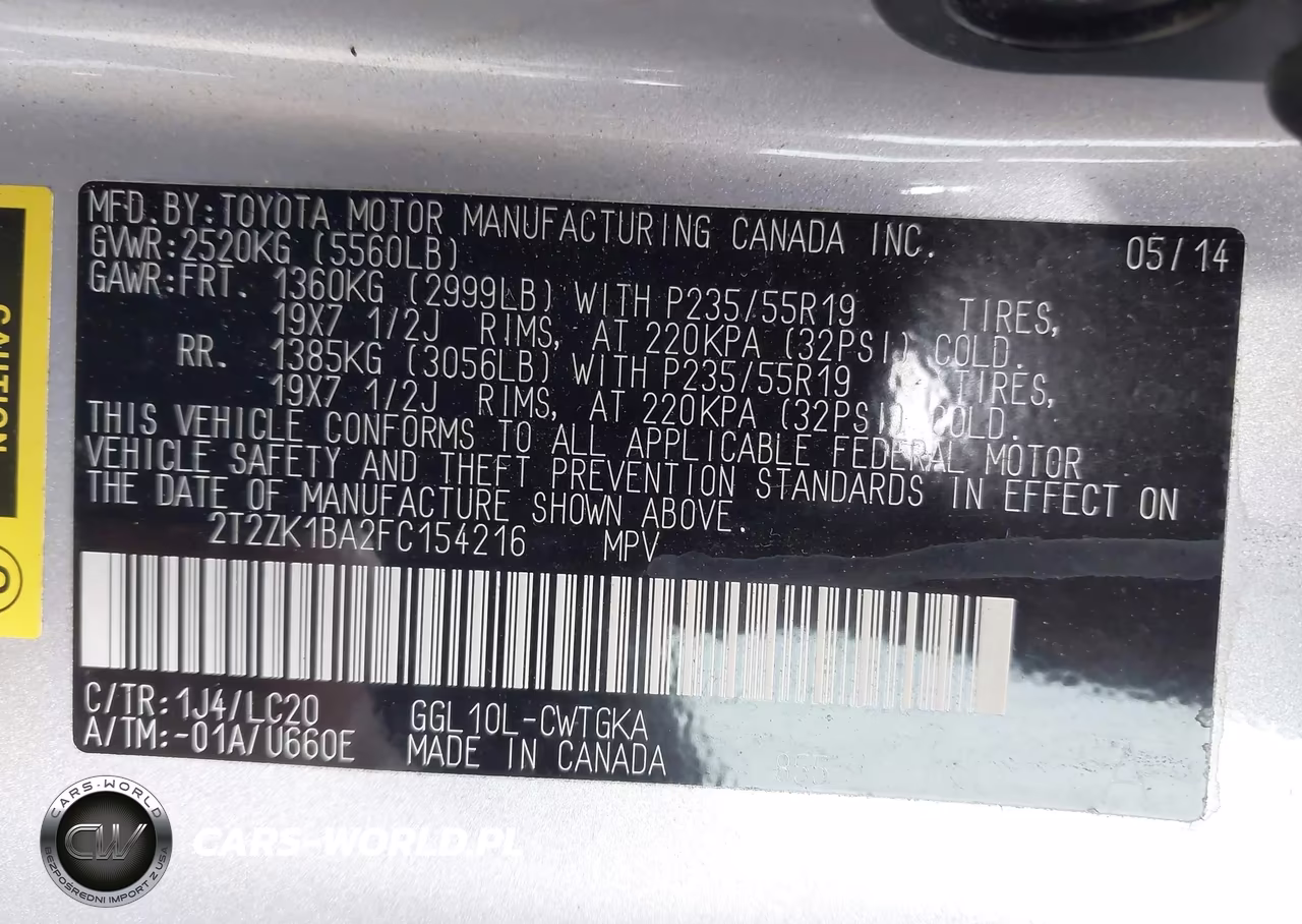 2015 Lexus Rx 350 VIN:2T2ZK1BA2FC154216 - 9