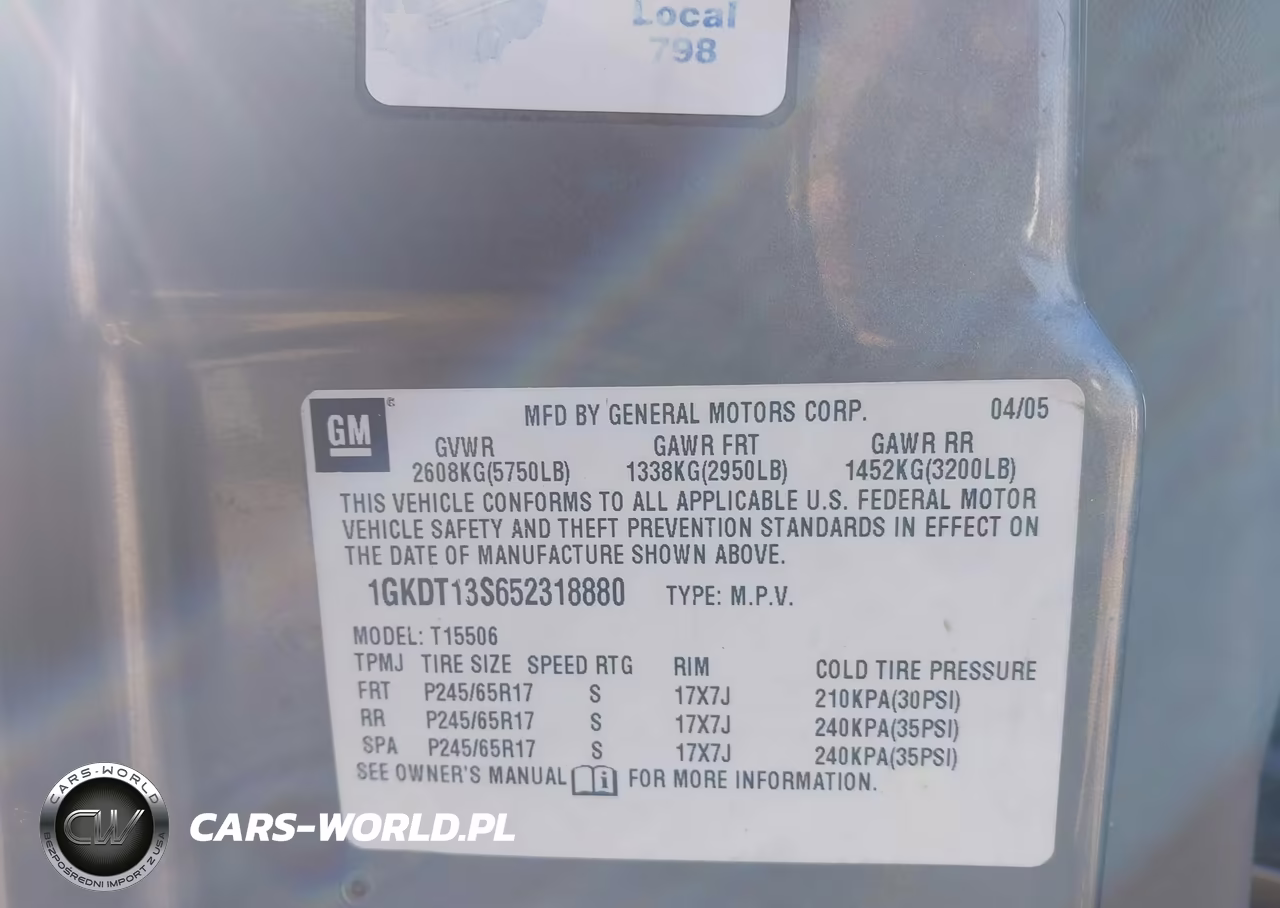 2005 GMC Envoy Sle VIN:1GKDT13S652318880 - 9