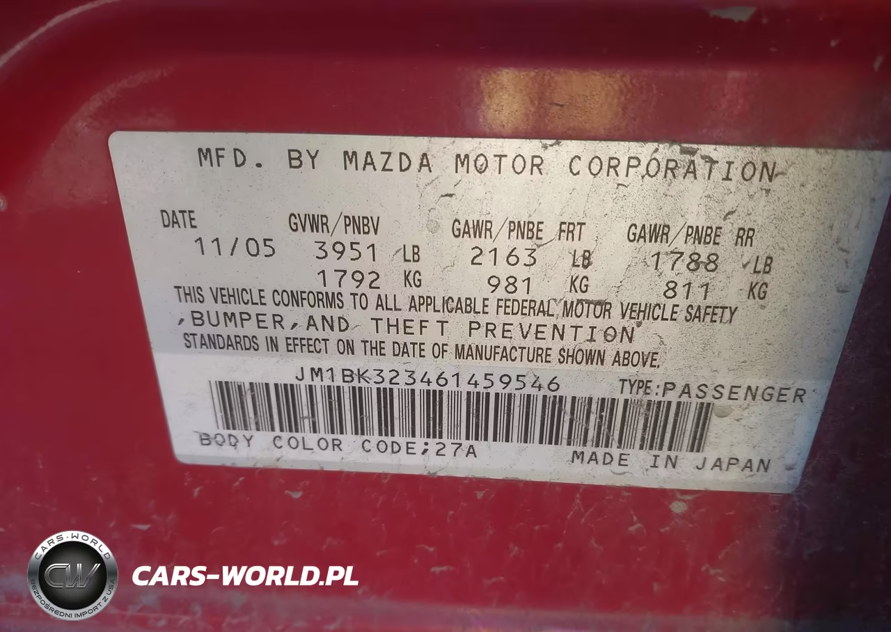 2006 Mazda Mazda3 S Grand Touring VIN:JM1BK323461459546 - 9