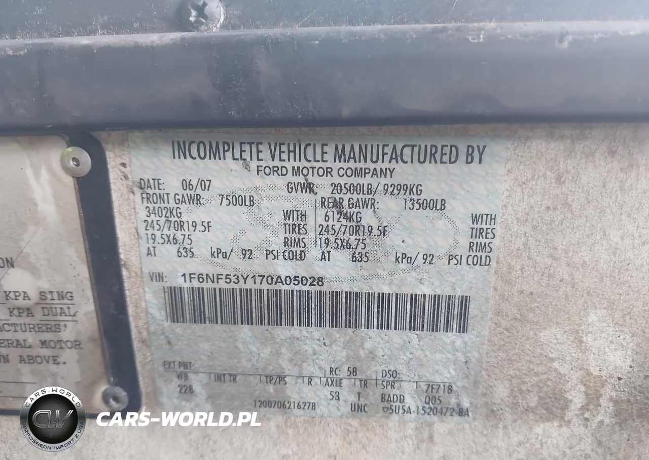 2008 Ford F550 Super Duty Stripped Chass VIN:1F6NF53Y170A05028 - 9