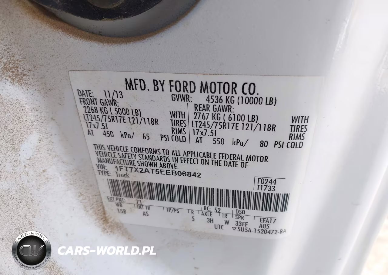 2014 Ford F-250 Xl VIN:1FT7X2AT5EEB06842 - 9