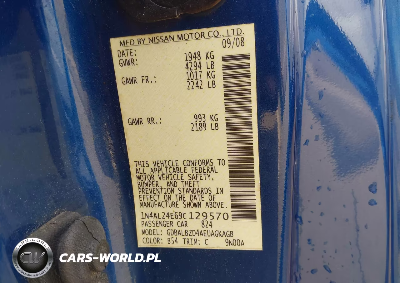 2009 Nissan Altima 2.5 S VIN:1N4AL24E69C129570 - 9