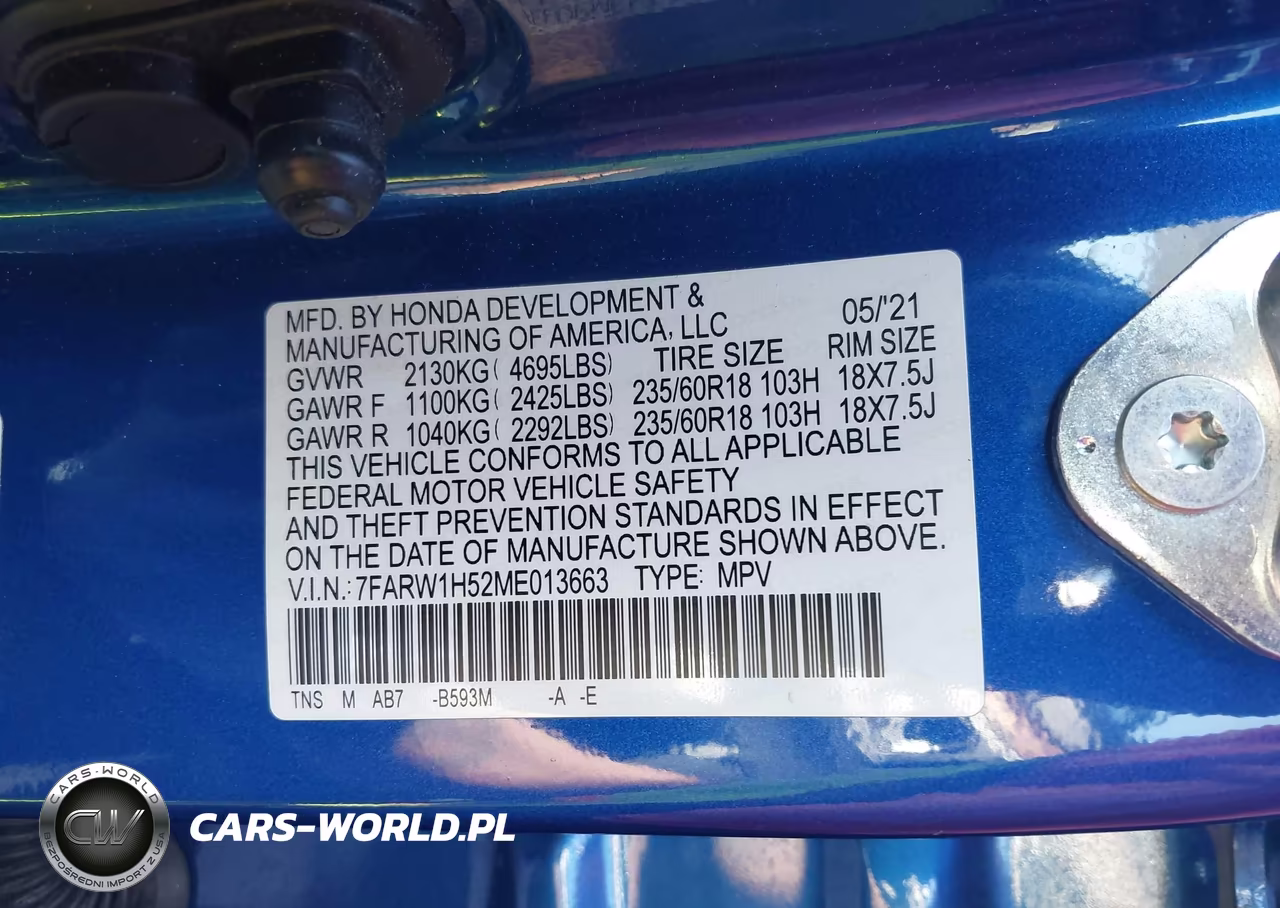 2021 Honda Cr-V 2Wd Ex VIN:7FARW1H52ME013663 - 9
