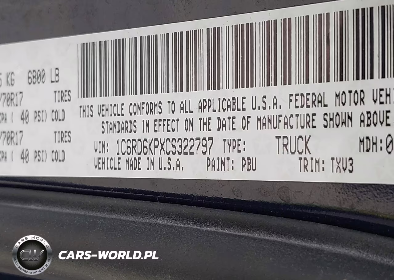 2012 Ram 1500 St VIN:1C6RD6KPXCS322797 - 9