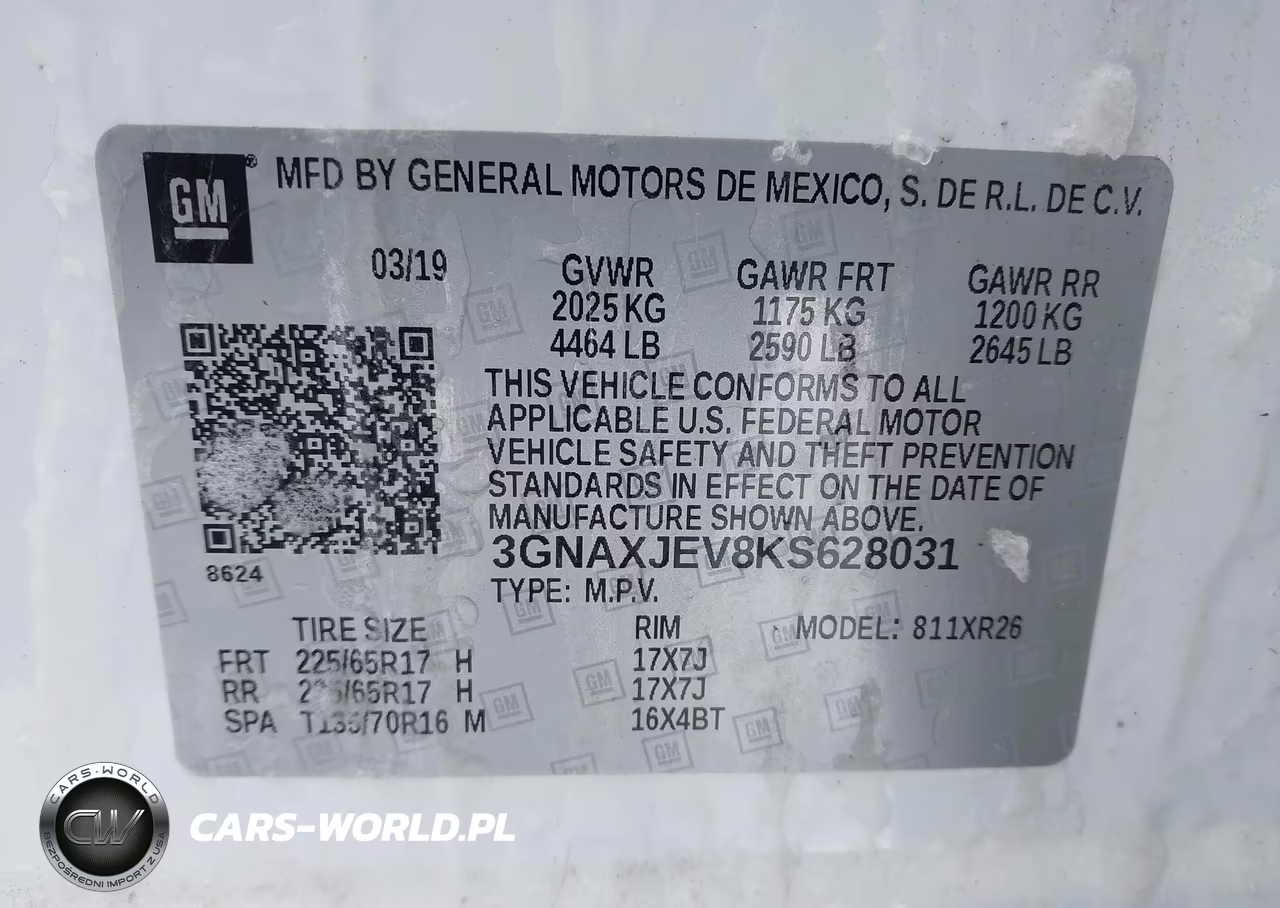 2019 Chevrolet Equinox Lt VIN:3GNAXJEV8KS628031 - 9