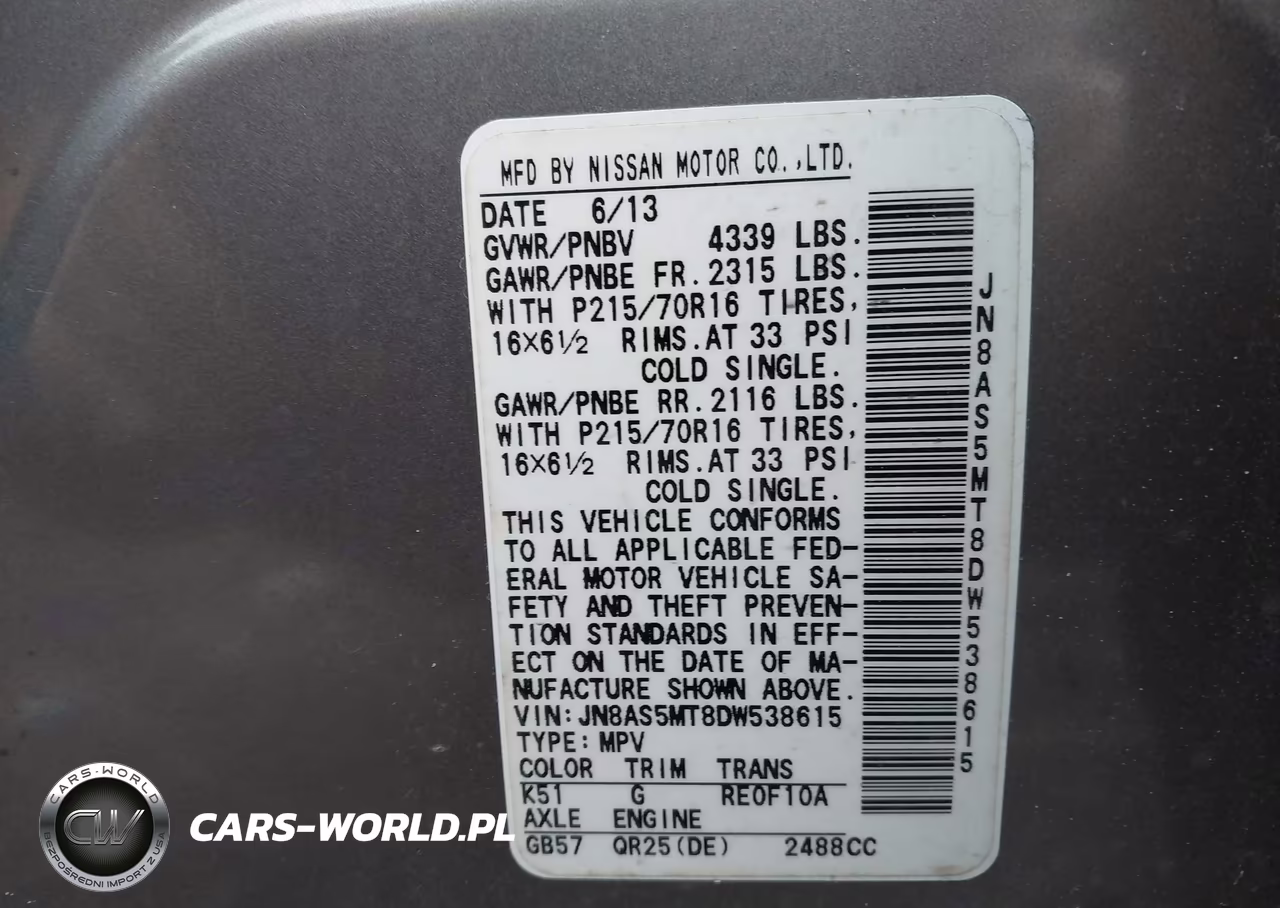 2013 Nissan Rogue S VIN:JN8AS5MT8DW538615 - 9
