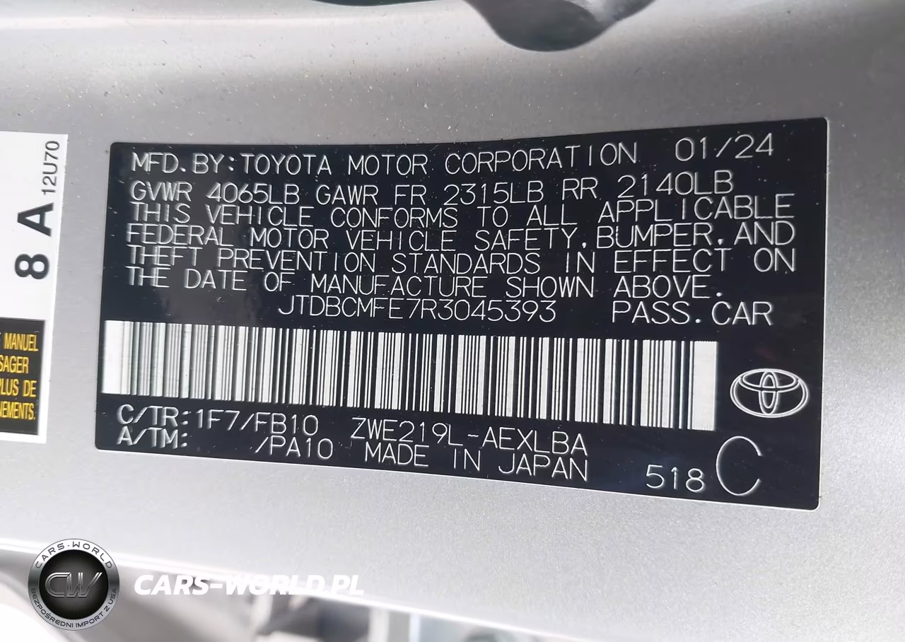2024 Toyota Corolla Hybrid Le VIN:JTDBCMFE7R3045393 - 9